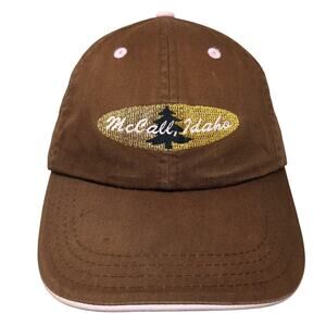 McCall Idaho Slideback Baseball Cap Brown One Size Adjustable Embroidered Polar